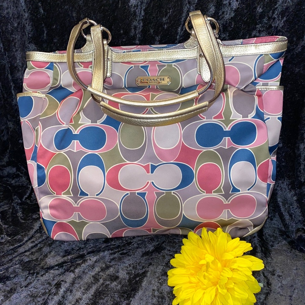 Coach multicolored purse